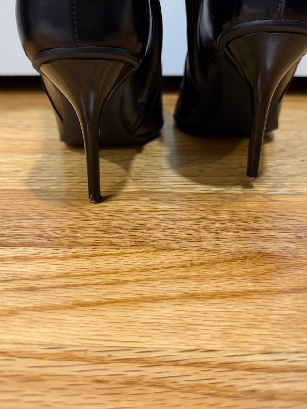 2004 I Heart Dior Black Leather Pointed Ankle Boots with Silver Logo Accent - Picture 4 of 4